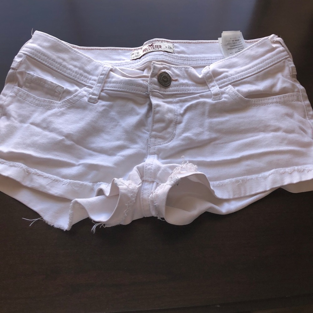 white jean shorts hollister